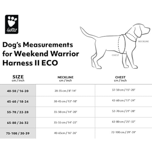 Hurtta Weekend Warrior Hundegeschirr II ECO (Parsley, 65-80 cm)