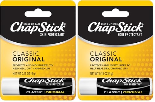 ChapStick Classic Original Lip Balm Tube, Lip Care - 0.15 Oz (1 Blister Pack) (Pack of 2)