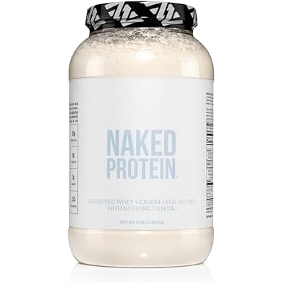 NAKED Protein Powder Blend - Whey, Casein and Egg Protein, Only 4 Ingredients, Non-GMO, No Soy, Gluten Free, No Artificial Sweeteners, Flavors Or Colors, Keto and Paleo Friendly - 3 LB