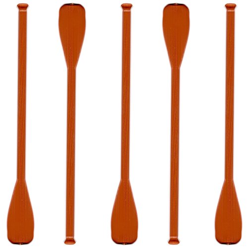 Royer 6 Inch Light Brown Canoe Paddle Swizzle Sticks, Set of 24 - Made In USA