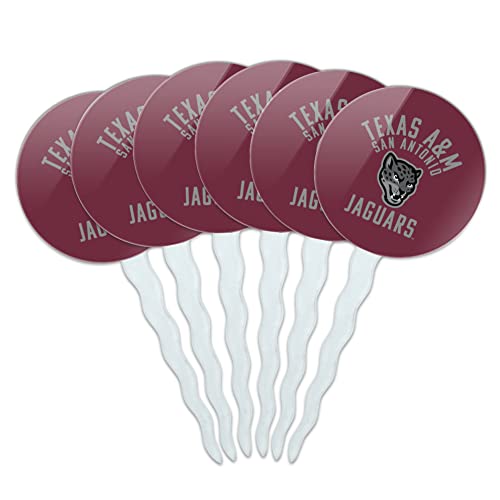 Texas A&M University-San Antonio Jaguars Logo Cupcake Picks Toppers