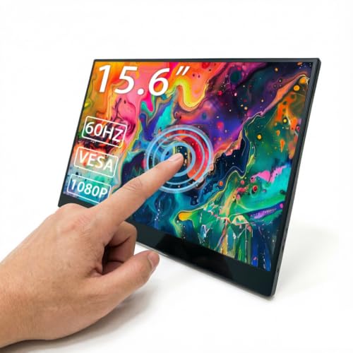 ���j�^�[ 15.6�^ �^�b�`�p�l�� ���o�C�����j�^�[ �����X�^���h���� �t��HD (1920×1080) IPS �t���p�l�� �����X�s�[�J�[ �����^ �y�� �����^�ѕ֗� Type-C/HDMI �ڑ��Ή� PS4/PS5/Switch/PC/Mac/�X�}�z 