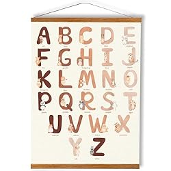 Amazon.com: Canvas Alphabet Poster For Toddlers - 16x20 Boho Abc Chart ...