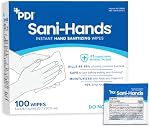 Wipes sanitaires pour les mains, Wipes d'alcool éthylique emballés individuellement avec de l'aloès et de la vitamine E, Voyages sanitaires pour la main, à la maison, à l'extérieur, 5 en x 8 dans, 100 Essuie-glace, paquet de 1