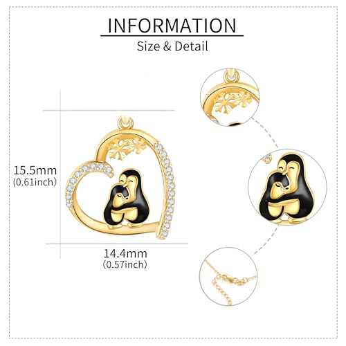 14k Yellow Gold Animal/Flower/Bow Necklaces Soild Gold Dainty Jewelry for Women Mother's Day Christmas Gift4