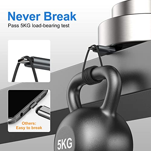 Usb Type-C Cable 5Pack 6Ft Fast Charging 3A Quick Charger Cord, Type C To A Cable 6 Foot Compatible Samsung Galaxy S10 S9 S8 Plus, Braided Fast Charging Cable For Note 10 9 8, Lg V50 V40 G8 G7(Grey) #TOP4