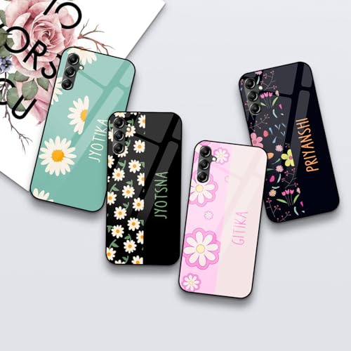 Image of COLORflow Back Cover Compatible with Samsung Galaxy A14 5G / 4G | Floral Names Customized | Shockproof TPU Bumper with Camera Protection Back Cover Compatible with Samsung Galaxy A14 5G / 4G