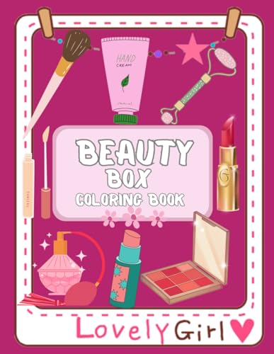 Beaty box coloring book for adult and kids: 38 cute and easy designs (Color Splash Fun) image 2