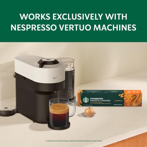 Image of Starbucks by Nespresso Vertuo, Caramel Flavored Coffee, 30-count | Blonde Roast Coffee Pods, Brews 7.8 oz.