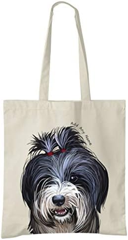 Personalised Dog Natural Cotton Tote Bag - Customised Pet Owner Gift - Pick a Breed & Add a Name