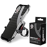 ✔️ ABSOLUTE SICHERHEIT - Mit der IMPACT Motorrad & Fahrrad Handyhalterung brauchen Sie sich keine Sorgen mehr um Ihr teures Smartphone machen. - Maximaler Halt durch eine ausgefeilte Mechanik und zusätzlichem Sicherheitsgummi!