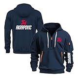 CCVQPF Sudaderas con Capucha Lisas para Hombre para A.k.ra.p.o.Vi.c Chaquetas De Primavera Y Otoño Ropa Deportiva con Media Cremallera Sudadera Tipo Pulóver -SLanS||XL