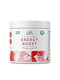 Real Source Adaptogens & Greens Energy Boost Powder with Superfood Water Lentils, Spirulina, Maca, Eleuthero, Yerba Mate, Ashwagandha, Ginseng, Green Tea, Probiotics, 30 Servings, 240g