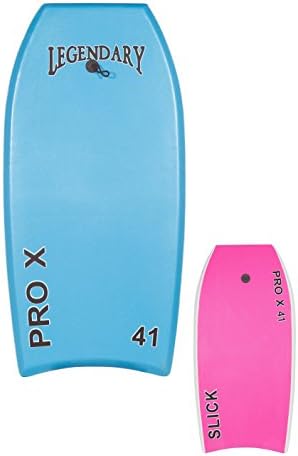 Heat Sealed Legendary Pro X Bodyboard Hard Slick Printed (Light Blue/ Pink, 41")