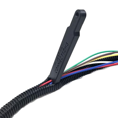 BEST CONNECTIONS 3-Pack 1/4", 3/8", 1/2" x 20 ft Each Assorted Split Wire Loom Convoluted Tubing with Installation Tool – Protective Split Cable Sleeves/Conduit for Automotive Home Electrical – Black by BEST CONNECTIONS - Used condition - Image 2
