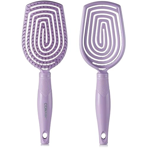 Conair Scalp Care Detangling hairbrush - Curly Hair Brush - Scalp Massager - hairbrushes for women & men - detangler for all lengths - can use wet or dry - Paddle