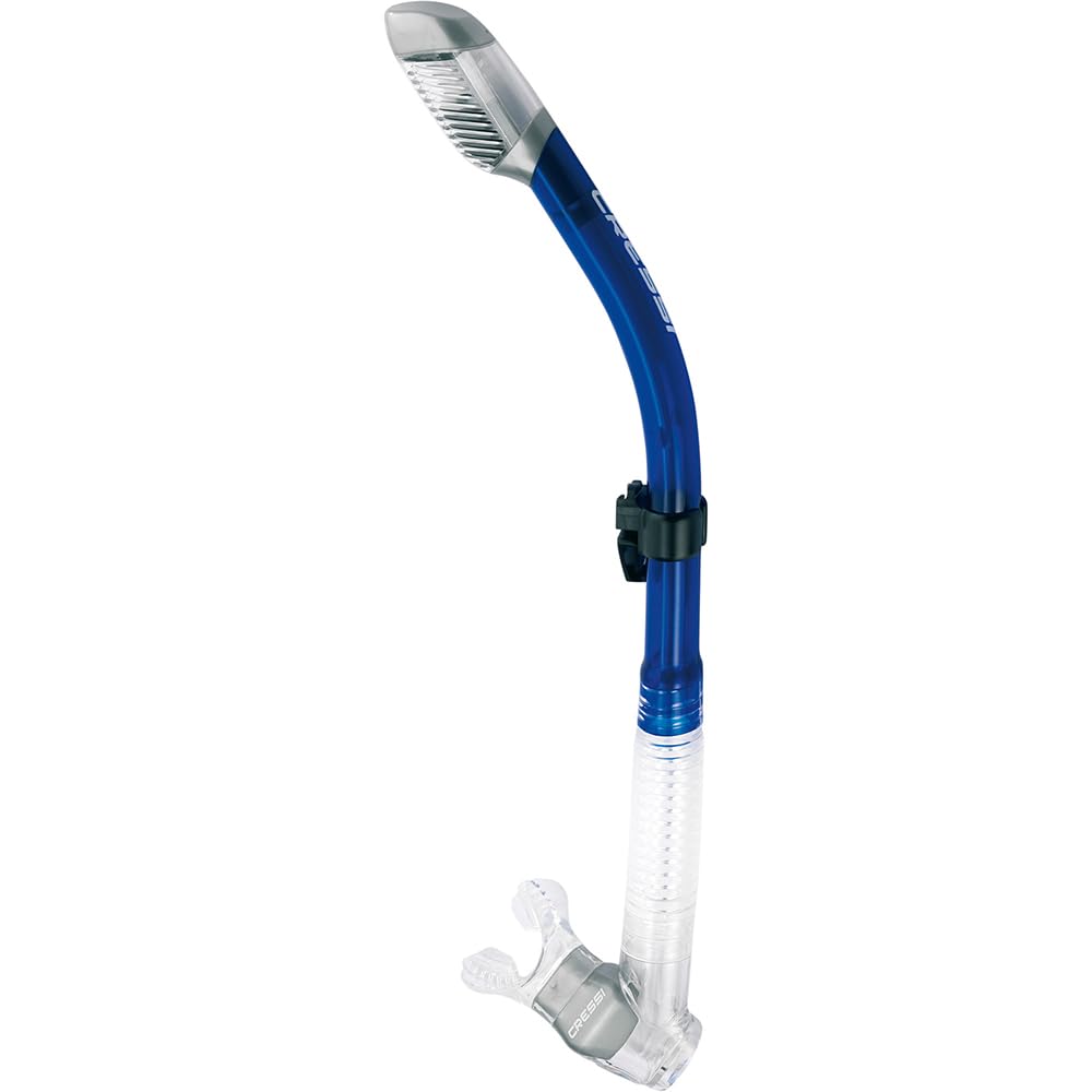 Cressi Adult Diving Dry Snorkel with Splash Guard and Top Valve - Supernova Dry: Designed in Italy