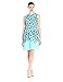 Sandra Darren Women's 1 Piece Sleeveless Stretch Twill Floral Printed Fit and Flare