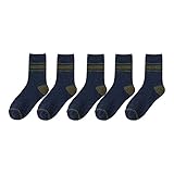 Yviv1yn Wintersocken, Herren Baumwollsocken Winter Warme Socken Gestreift Lässig Dick Harajuku Retro Frottee Mann Lange Socken 5 Paar (Color : S7, Size : Size 39-45)