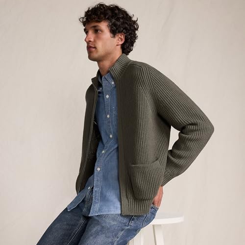 Lands' End Men's Long Sleeve Drifter Full Zip Cardigan Sweater4