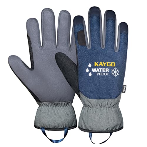 Kaygo Waterproof Work Gloves (Large) Rubber Coated For Grip