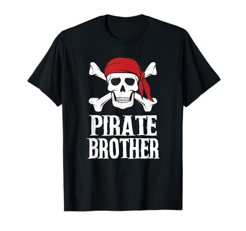 Pirata Hermano Camisa Broma Skull Pirata Sombrero Crossbones Regalo Camiseta