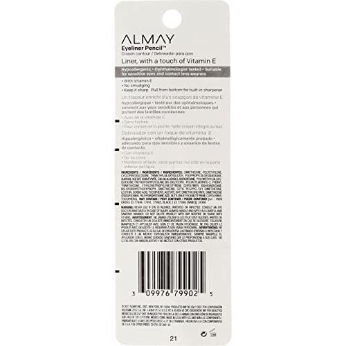 Almay Eyeliner Pencil Black Brown pack 14 un. miniatura 4
