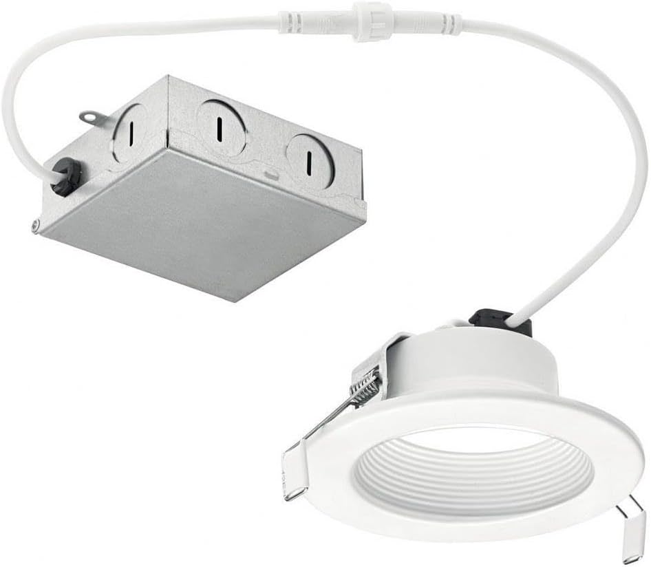 Kichler Direct-to-Ceiling 4 inch Round Recessed 27K LED Downlight in White