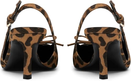 Image of MAVMAX Slingback Heels for Women Kitten Heels with Bow Pointed Close Toe Pumps Dress Party Heeled Sexy Wedding Shoes