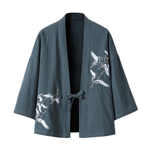 Kimono hombre yukata cárdigan masculino chaqueta noragi abrigo haori