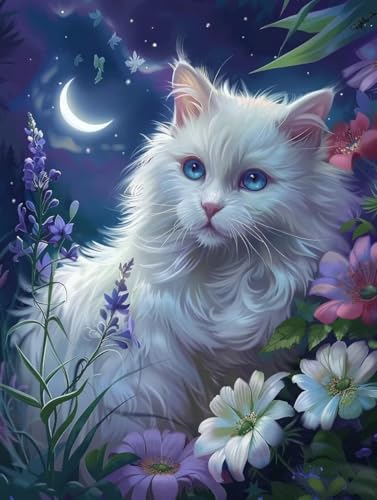 Artisanat murale décoration diamant painting chat à offrir en cadeau créatif