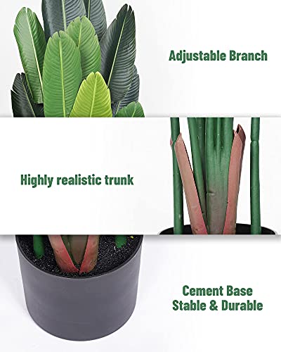 Artificial Faux Tree Floor Silk Fake Plants For Home Decor - Living Room, Garden, Office Indoor/Outdoor, G120L155 #TOP6
