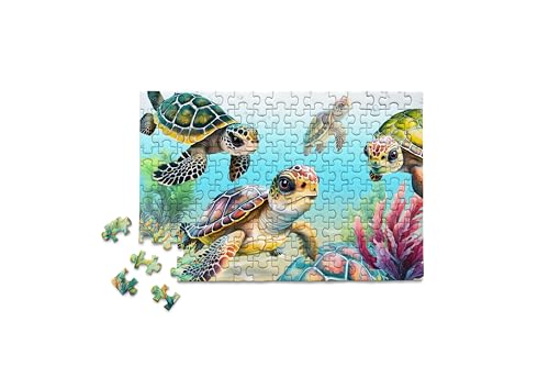 Micro Puzzles Flippin' Awesome Rompecabezas Micro de 150 Piezas Tortugas Marinas Mini para Adultos 4x6 Pulgadas miniatura 2