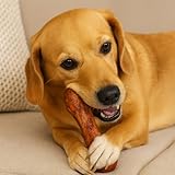 Luftgetrocknete Schinkenknochen für Hunde - 4 Stück - Natürlicher Kausnack, Langanhaltende Beschäftigung, Reich an Protein & Mineralstoffen