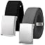 2pk Silver Buckle - Black & Dark Grey