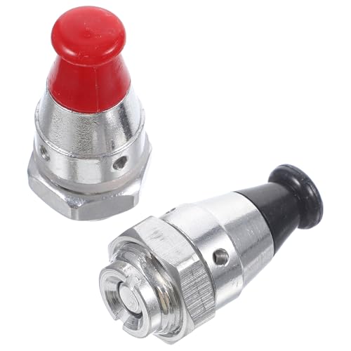 Repuestos válvulas de seguridad para olla a presión 2 piezas en aleación de aluminio color negro y rojo miniatura 1