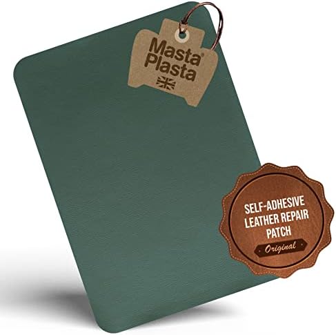 MastaPlasta Extra Large Instant Self-Adhesive Leather Repair Patch. BLACK XL 28x20cm. CHOOSE COLOUR. Stick-on Repair for Upholstery, Car Seats, Bags, Sofas and More