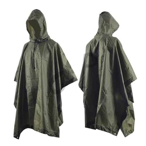 Camo Hunting Ghillie Suits Poncho de chuva + PU impermeável capa de chuva ambiental emergência ao ar