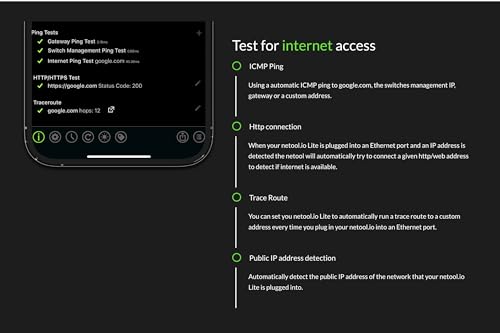 Netool IO netool.io Lite Comprobador de Red Inteligente Eficiente para Mapeo de Puertos Ethernet 6
