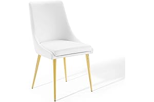 Modway Viscount Modern Accent Gold Chair In Velvet For Dining