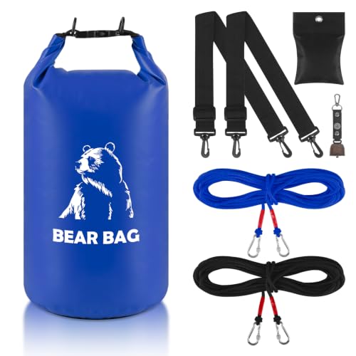 10L Bear Bags for Food Backpacking, Waterproof Bear Bag Hanging Kit, Blue