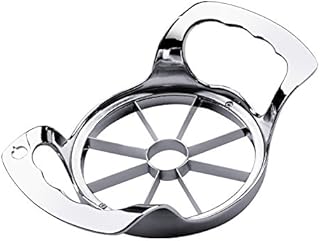 SAVORLIVING Apple Slicer Heavy Duty Commercial Apple Cutter Apple Corer and Divider Stainless Steel, 8 Blades Apple Slicer, Silver, 16.8 x 9 cm