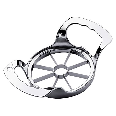 SAVORLIVING Apple Slicer Heavy Duty Commercial Apple Cutter Apple Corer and Divider Stainless Steel, 8 Blades Apple Slicer, Silver, 16.8 x 9 cm Cover
