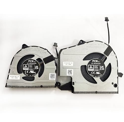 Fleshy Leaf Replacement CPU+GPU Cooling Fan for Dell Inspiron 16 Plus 7630 7635 DC5V Series DFS5K12114262C FQ92 DFS5K22305283Z FQ93 0WMXW4 040RPX by Fleshy Leaf - Used condition - Image 2