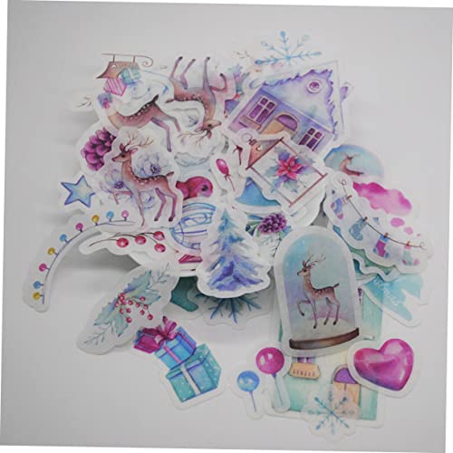 Amosfun 120 Pçs Adesivo De Veado De Inverno Para Álbum De Recortes Washi Conjunto De Adesivos De Not