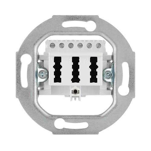 REV Technik, TAE Dose, markenkompatibel mit Busch Jäger, Gira, Jung und Merten, Unterputz, silbern