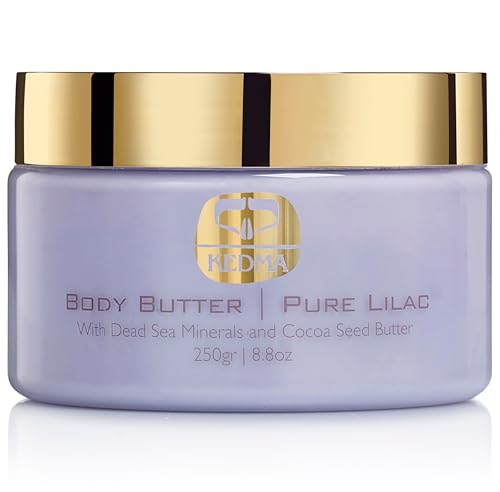KEDMA Mango Body Butter – Nourishing Dead Sea Minerals Body Cream with Cocoa Butter, Rice Bran Oil & Vitamin E – Hydrating Moisturizer for Dry Skin - 8.8 oz
