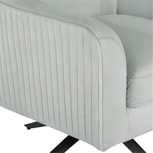 Sillón giratorio Terciopelo Gris claro miniatura 7