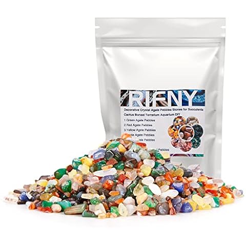 RIFNY Decorative Stones, 0.3 Inch Color Polished Gravel Rocks for Plant Flower Pots Vase Filler Decorative Air Plants Bamboo Succulents Cactus and Aquarium Fish Tank Decor (1 LB, Color) Cover