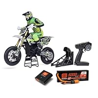 LOSI 1/4 Promoto-SM FXR Supermoto Ferngesteuertes Motorrad RTR mit Schwungrad Stabi Stoßdämpfer 3 Fahrmodi Brushless Kettenantrieb Kupplung inkl Akku und Ladegerät